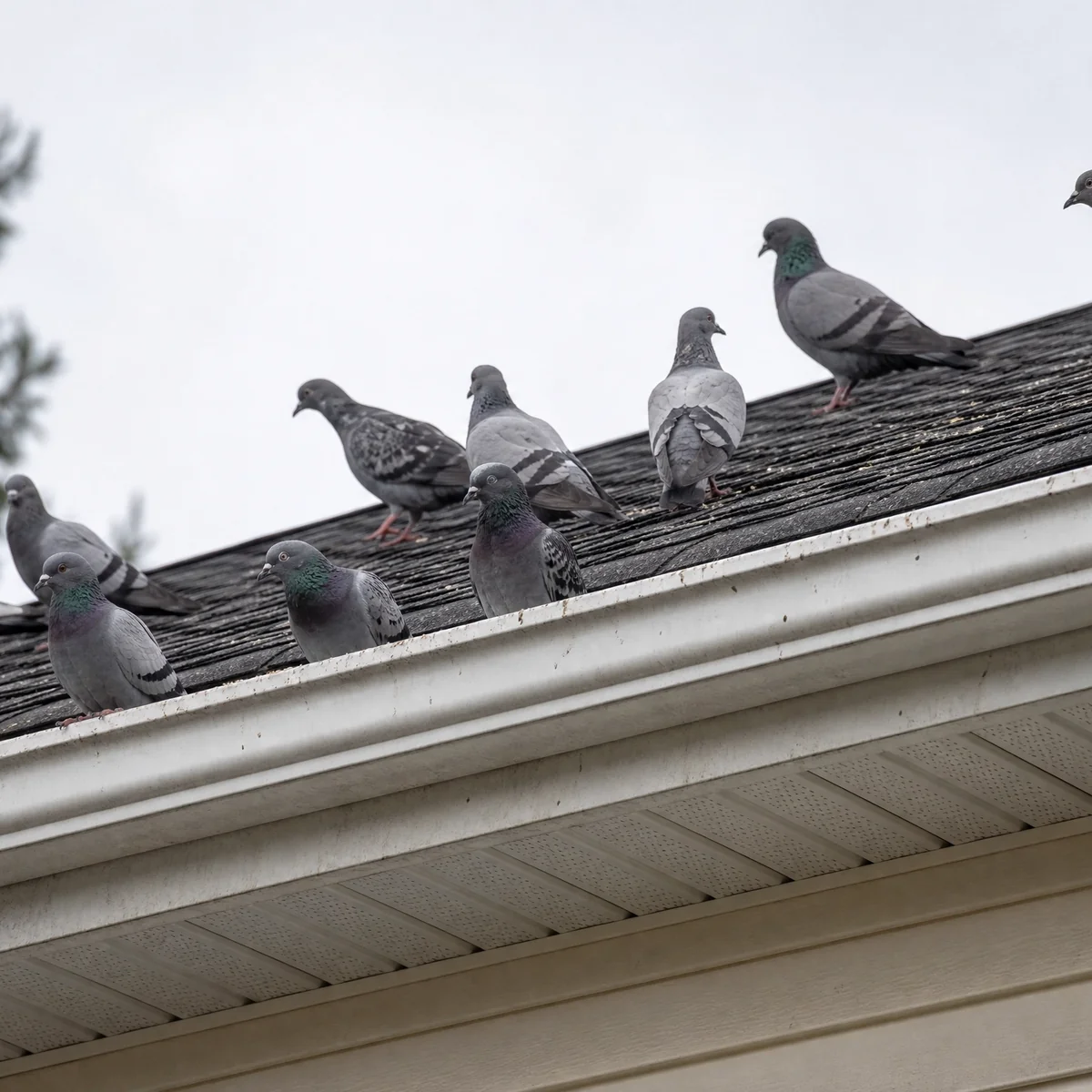 Pigeon sur un rebord urbain