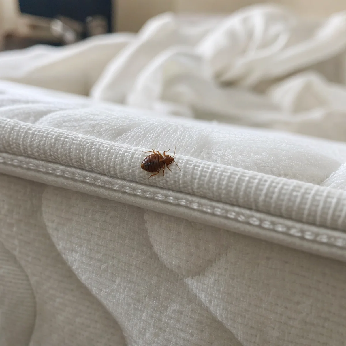 Bed bug on a mattress