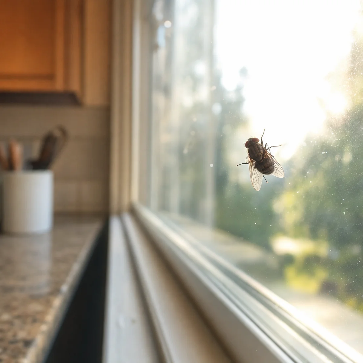 Fly on a window